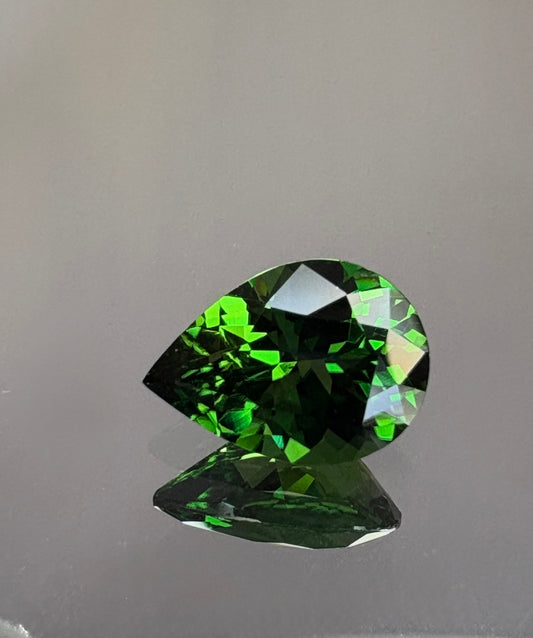 Chrome Tourmaline   1.47 ct  Pear Shape  9.2 x 6.6 mm