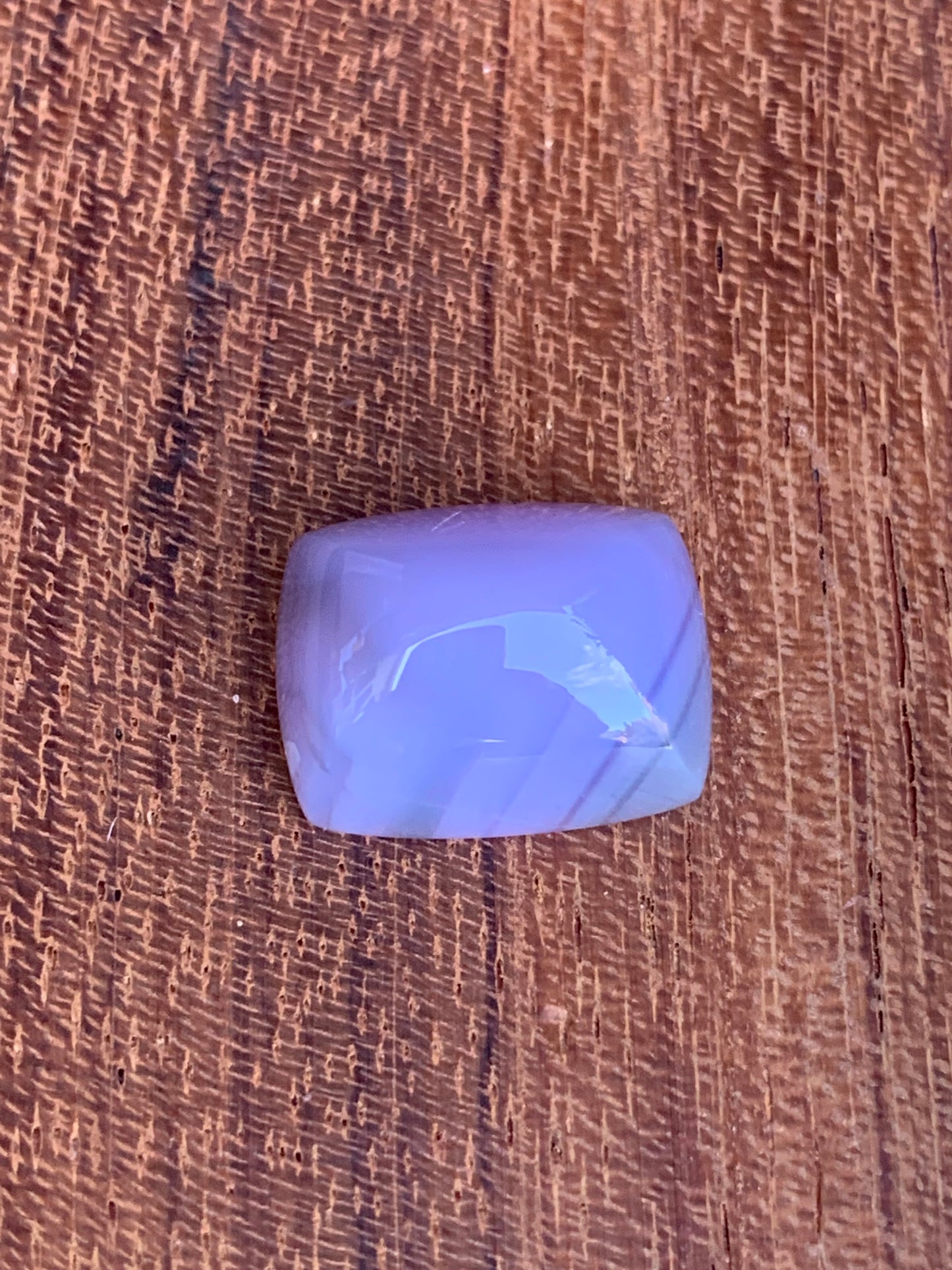 Holly Blue Agate   13.08 ct Sugarloaf Cabochon  15.9 x 12.3 x 8.5