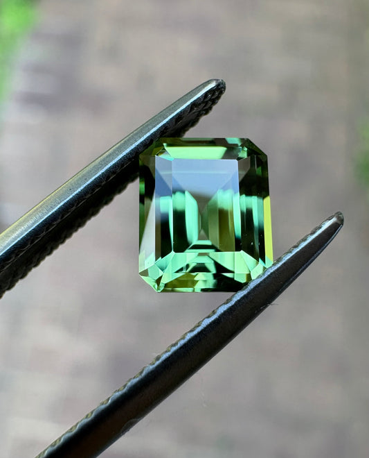 Chrome Tourmaline   1.32 ct  Emerald Cut  7.0 x 5.8 x 4.1 mm